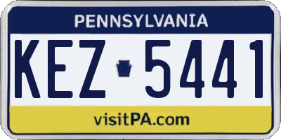 PA license plate KEZ5441