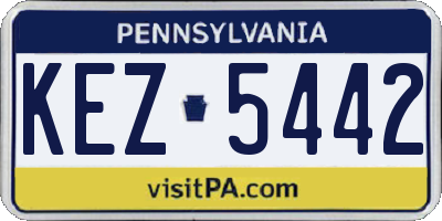 PA license plate KEZ5442