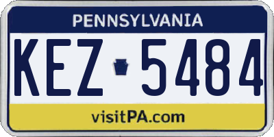 PA license plate KEZ5484