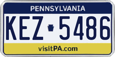 PA license plate KEZ5486