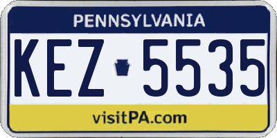PA license plate KEZ5535