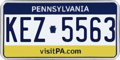 PA license plate KEZ5563