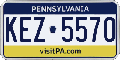 PA license plate KEZ5570