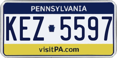 PA license plate KEZ5597