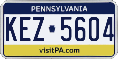 PA license plate KEZ5604