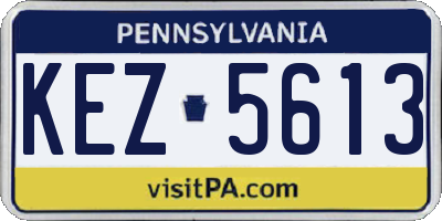 PA license plate KEZ5613
