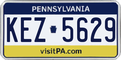 PA license plate KEZ5629