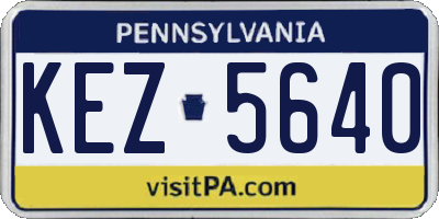 PA license plate KEZ5640