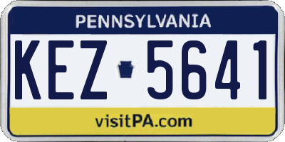 PA license plate KEZ5641