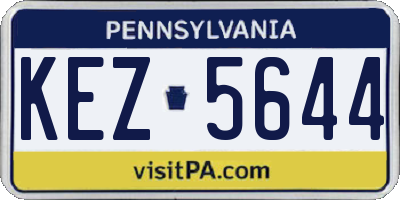 PA license plate KEZ5644