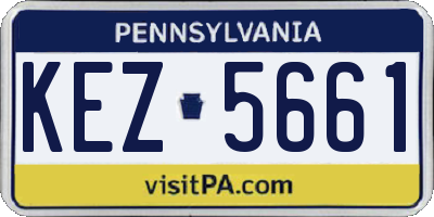 PA license plate KEZ5661