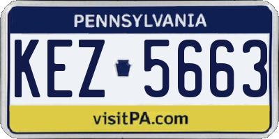 PA license plate KEZ5663