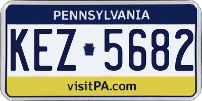 PA license plate KEZ5682