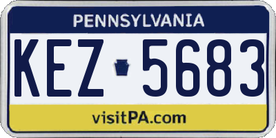 PA license plate KEZ5683