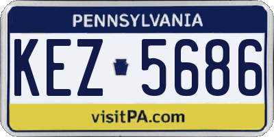 PA license plate KEZ5686