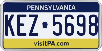 PA license plate KEZ5698