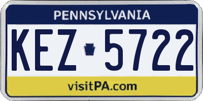PA license plate KEZ5722