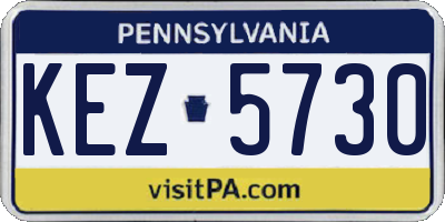 PA license plate KEZ5730