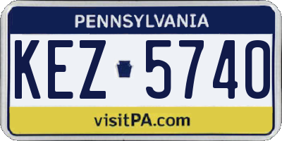 PA license plate KEZ5740