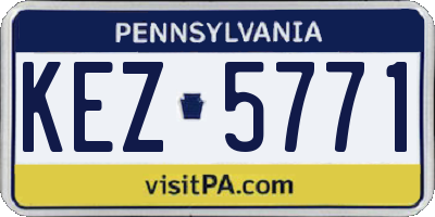 PA license plate KEZ5771
