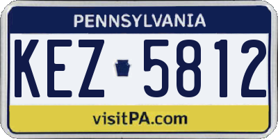 PA license plate KEZ5812