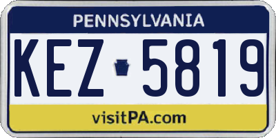 PA license plate KEZ5819