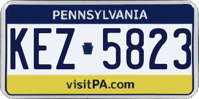 PA license plate KEZ5823