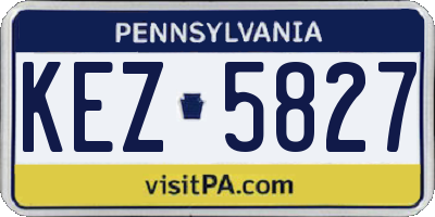 PA license plate KEZ5827