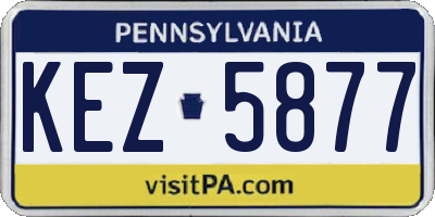 PA license plate KEZ5877