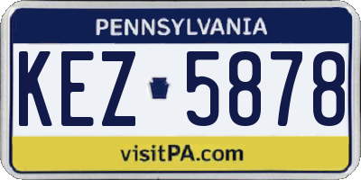 PA license plate KEZ5878