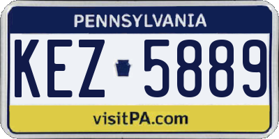 PA license plate KEZ5889