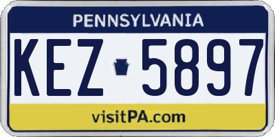 PA license plate KEZ5897