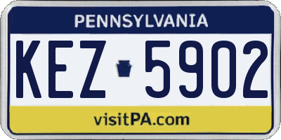 PA license plate KEZ5902