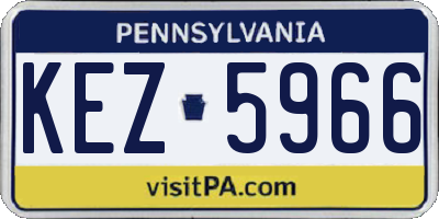 PA license plate KEZ5966