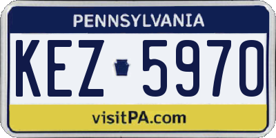 PA license plate KEZ5970