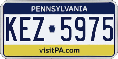 PA license plate KEZ5975