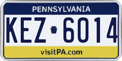PA license plate KEZ6014