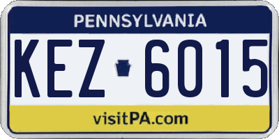 PA license plate KEZ6015