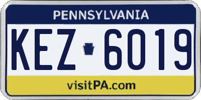 PA license plate KEZ6019