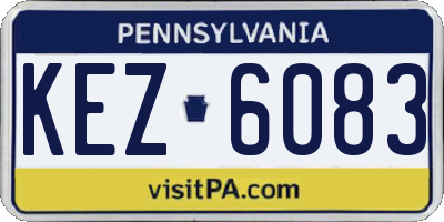 PA license plate KEZ6083