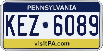 PA license plate KEZ6089