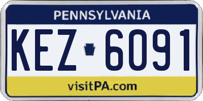PA license plate KEZ6091