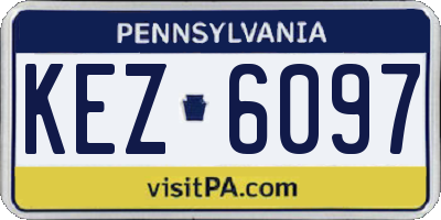 PA license plate KEZ6097