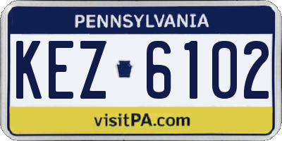 PA license plate KEZ6102