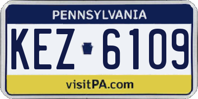 PA license plate KEZ6109