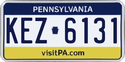 PA license plate KEZ6131