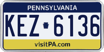 PA license plate KEZ6136