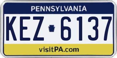 PA license plate KEZ6137