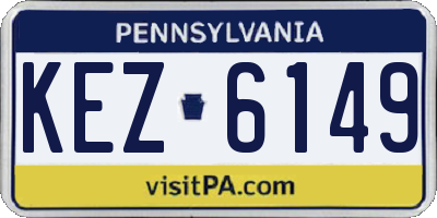 PA license plate KEZ6149