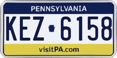 PA license plate KEZ6158
